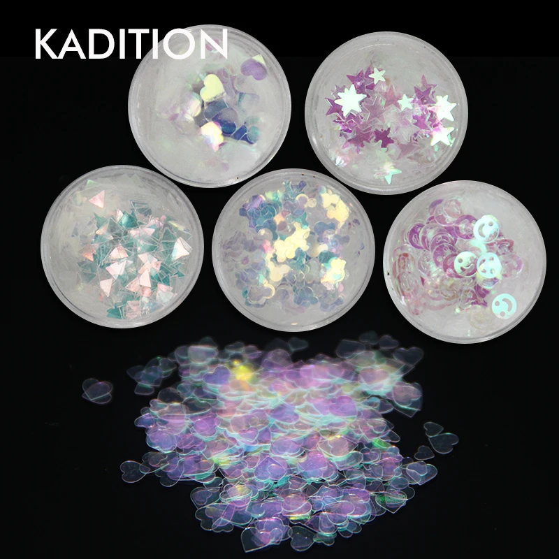 KADITION 1 коробка с блестками для ногтей разноцветные Блестки блестящий маникюр