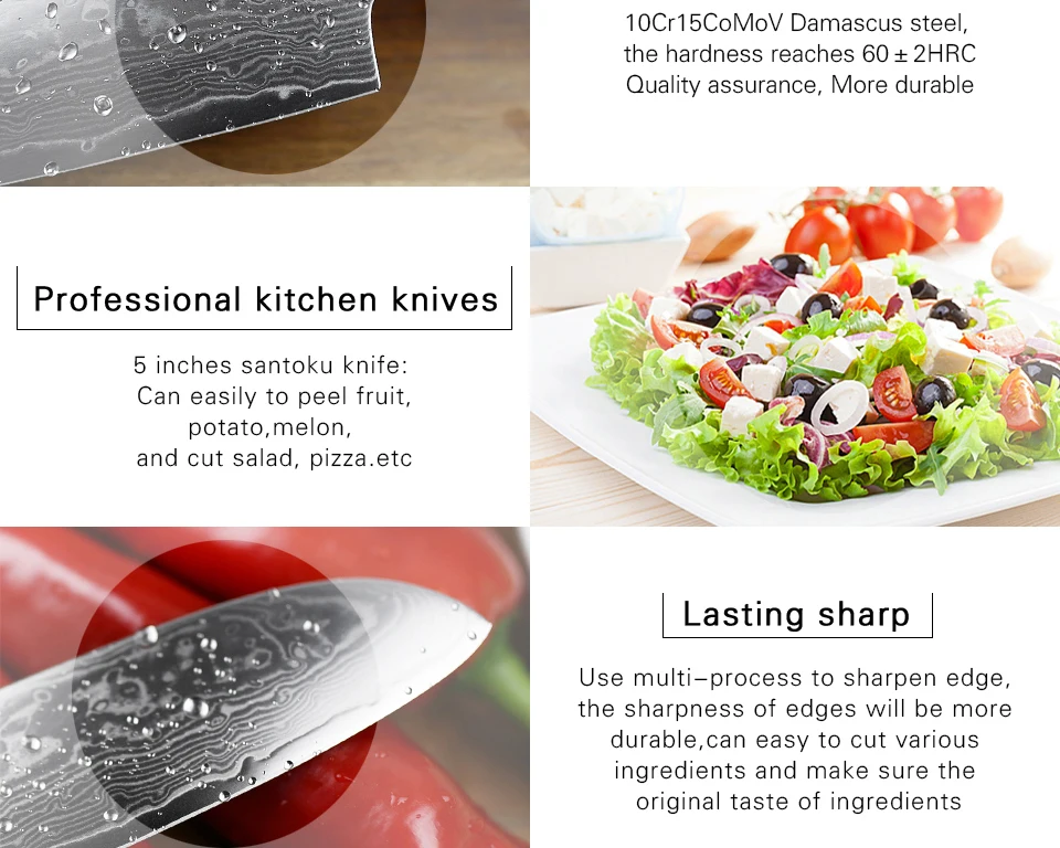 XINZUO " Santoku ножи 67 слоев японский стиль VG10 дамасский кухонный нож шеф-повара для овощей кованая сталь Pakkawood ручка