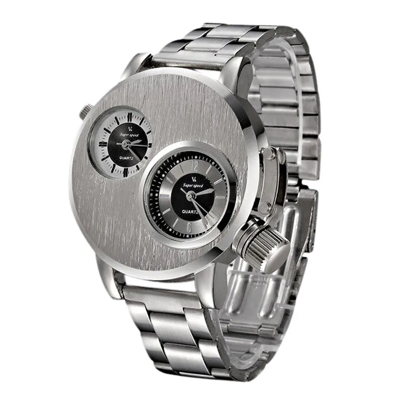 

OTOKY 2018 Fashion New Mens Stainless Steel Date Military Sport Quartz Analog Wrist Watch AP25A