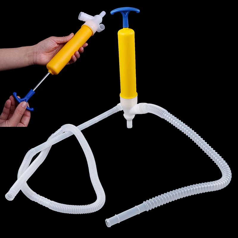 1set Fuel Oil Diesel Hand Siphon Pump Manual Hand Transfer Petrol Liquid Fluid Pump