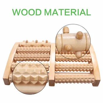

Wooden Dual Foot Massager Roller Pain Relief for Plantar Fasciitis Heal Spur Deep Tissue Acupressure Foot & Heel Massager