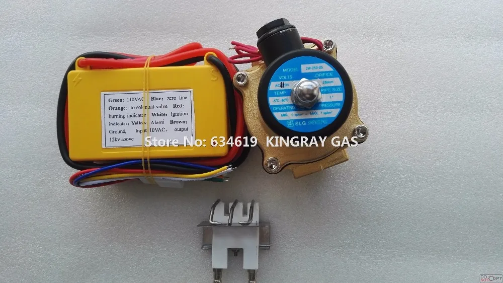 Full Set 110v Ac 1" Solenoid Gas Grill Ignition Controller Hot Sale Gas Oven Igniter Electric Grill / Heater Lighter