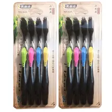 Зубная щетка,, зубная щетка с бамбуковым углем, 8 шт. в наборе, нано-щетка для ухода за полостью рта, 168 нано-антибактериальная зубная щетка Black Hea