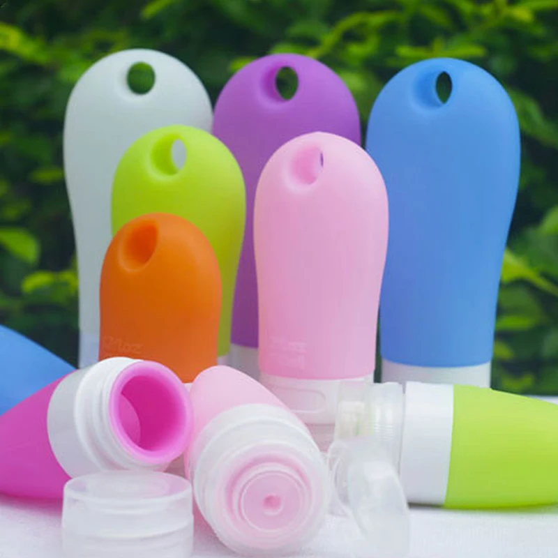 

38ml/60ml/90ml Portable Mini Hole Shape Packing Emulsion Bottle Silicone Empty Bottle Travel Lotion Points Shampoo Container