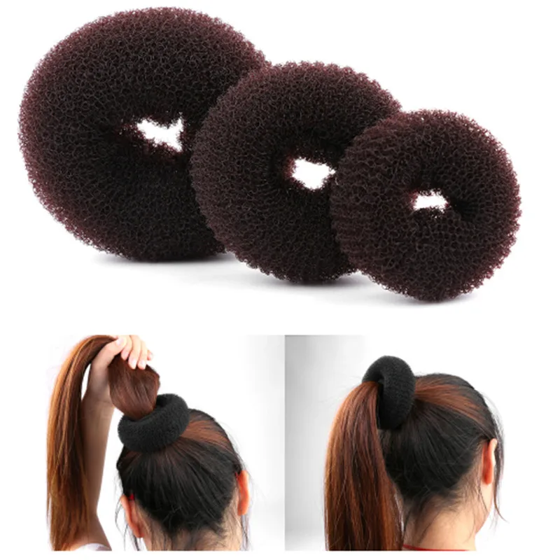 جديد أزياء المرأة سيدة ماجيك المشكل دونات الشعر الدائري كعكة الاكسسوارات تصفيف أداة S/M/L سهلة مقبض
