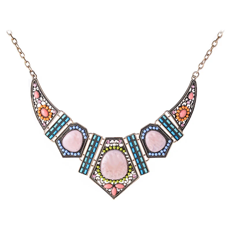 Large Resin Flower Geometric font b Pendants b font font b b font font b Necklaces