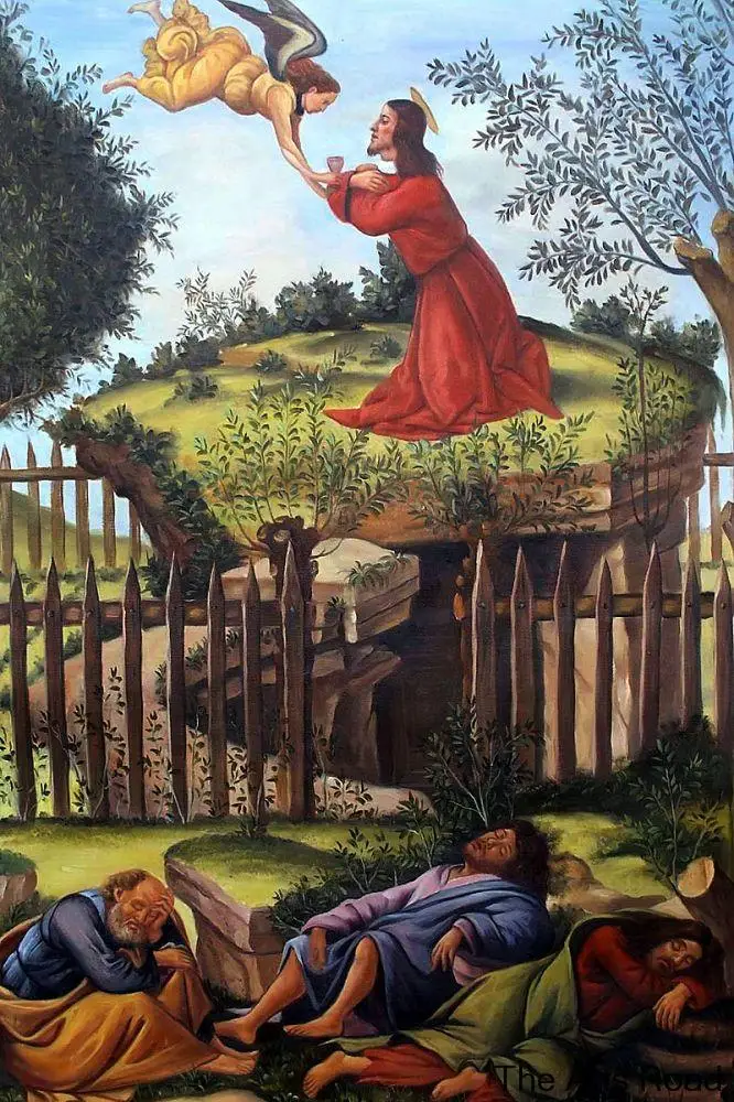

Living Room Wall Painting The Agony in the Garden Sandro Botticelli Oil Painting on Canvas Handpainted Portrait