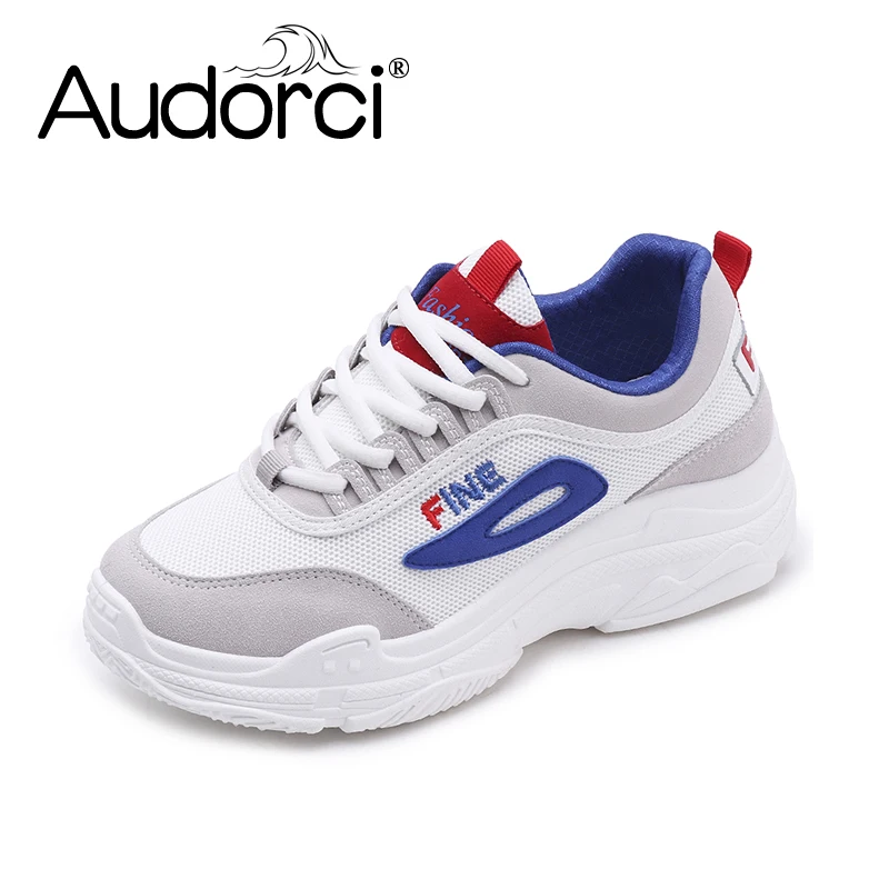 

Audorci 2018 Summer Fashion Women Clunky Sneakers Woman Outdoor Walking Flats Shoes Female Comfortable Casual Shoe Size 35-40