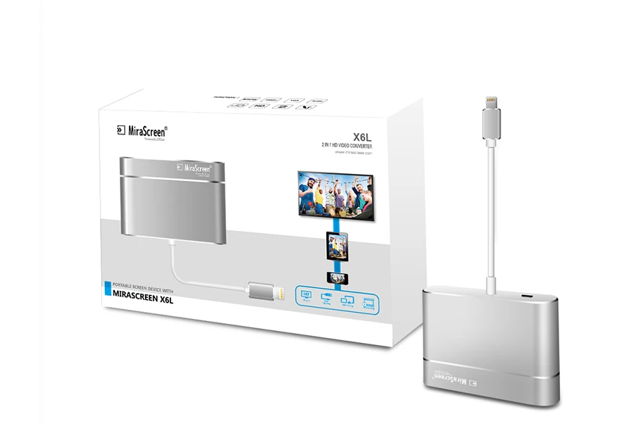 Mirascreen Lightning-HDMI цифровой av-адаптер кабель для iPhone iPad-tv 1080 P преобразователь ТВЧ-сигналов для iPhone X 8 7 6