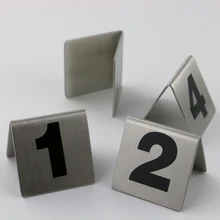 20 шт двусторонний знак для стола из нержавеющей стали Номер тарелки номер свадебного стола ресторан кафе бар место стол цифра держатель карты