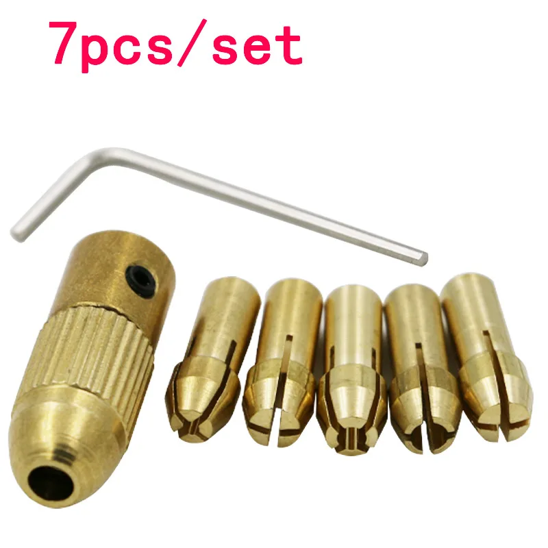 

High Quality Best Price 5pcs/Set 0.5-3mm Small Electric Drill Bit Collet Micro Twist Drill Chuck Set