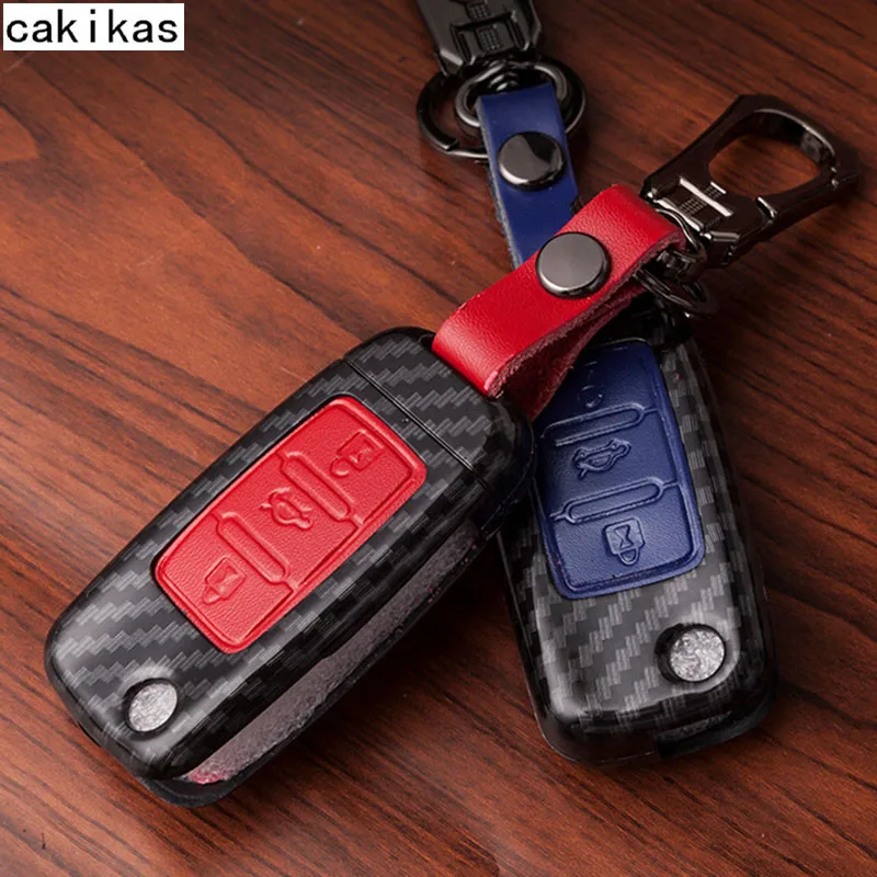 Кожаный чехол для автомобильного ключа сумка VW Volkswagen Skoda Golf7 Polo Tiguan Passat Jetta MK5 MK6 T5