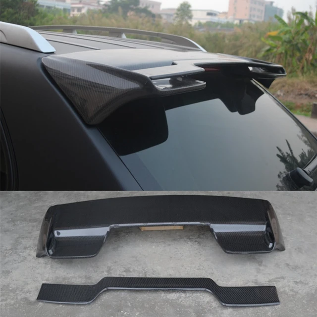 Car Styling Carbon fiber Glass Rear Roof Spoiler Fit For 2004 2010