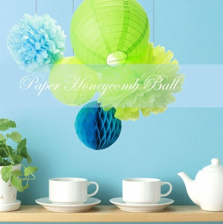 

Paper Crafts 5PCS Party Decoration Set Tissue Paper Honeycombs/Paper lanterns/Tissue Paper Pom Poms Birthday Wedding Party Decor