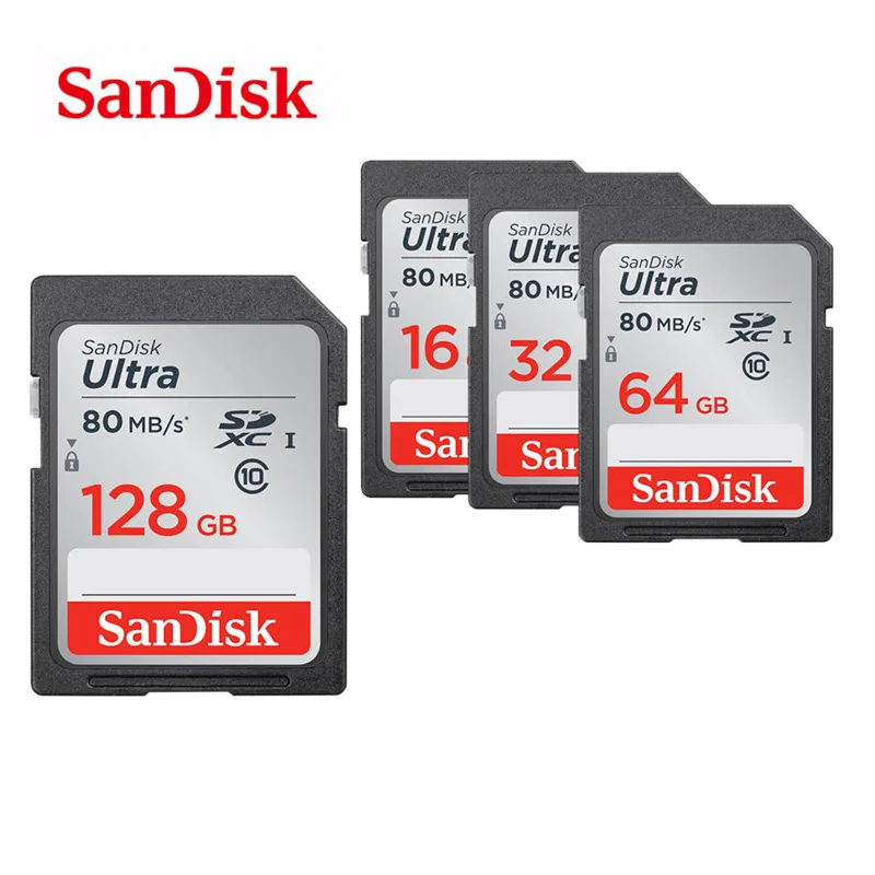 Подлинная карта памяти SanDisk 16 Гб 64 ГБ 32 ГБ C10 SDHC SDXC класс 10 карт SD для камеры