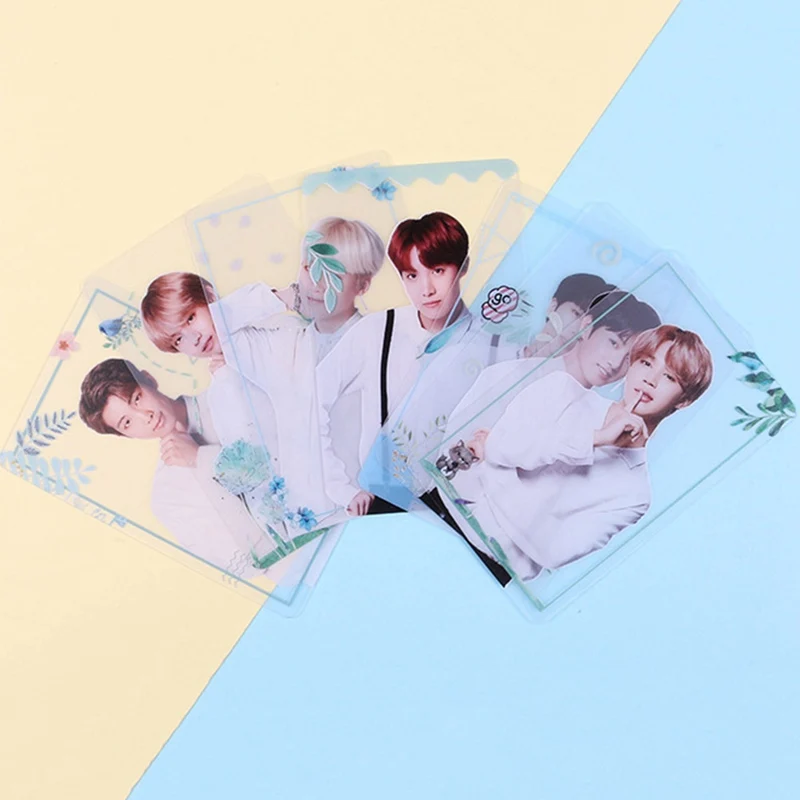 

7pcs/set K-pop B-T-S Transparent PVC Photo Cards Bangtan Boys Matte Photocard