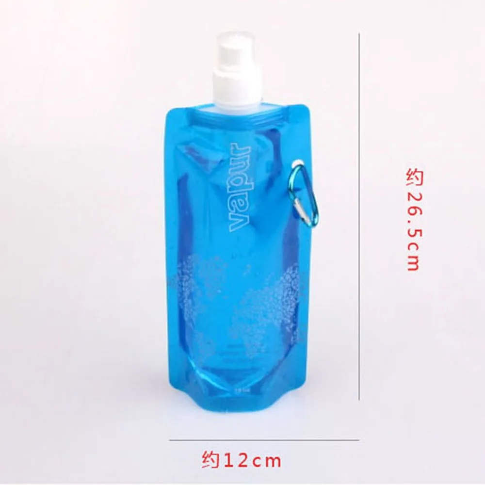 Новая Спортивная дорожная Портативный Гибкая складываемая складной Многоразовые Открытый 500 мл бутылки с водой