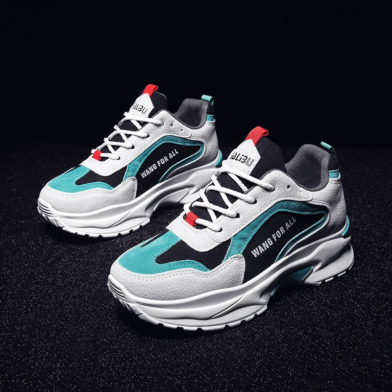 

2018 Shoes Blue White Shoe Women Fashion Brand Retro Platform Sneaker Lady Autumn Winter footwear Breathable chaussure Soft