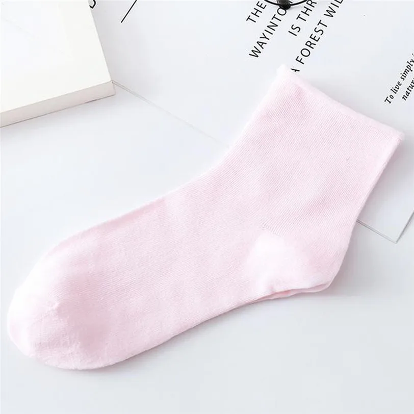 fashion solid funny socks women pure happy socks cotton women's short socks casual meia dropshipping 30SP20 (9)