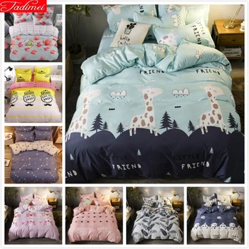 

Forest Pattern Blue Duvet Cover 3/4 pcs Bedding Set Adult Kids Soft Cotton Bed Linens Single Full Double Queen King Size 150x200