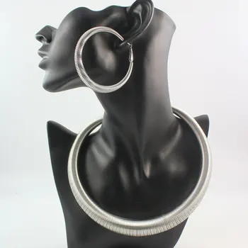 

Fashion Collar Necklace For Women Gothic Statement Necklace Pendant Metallic Bib Vintage Necklace Earring Jewelry Sets