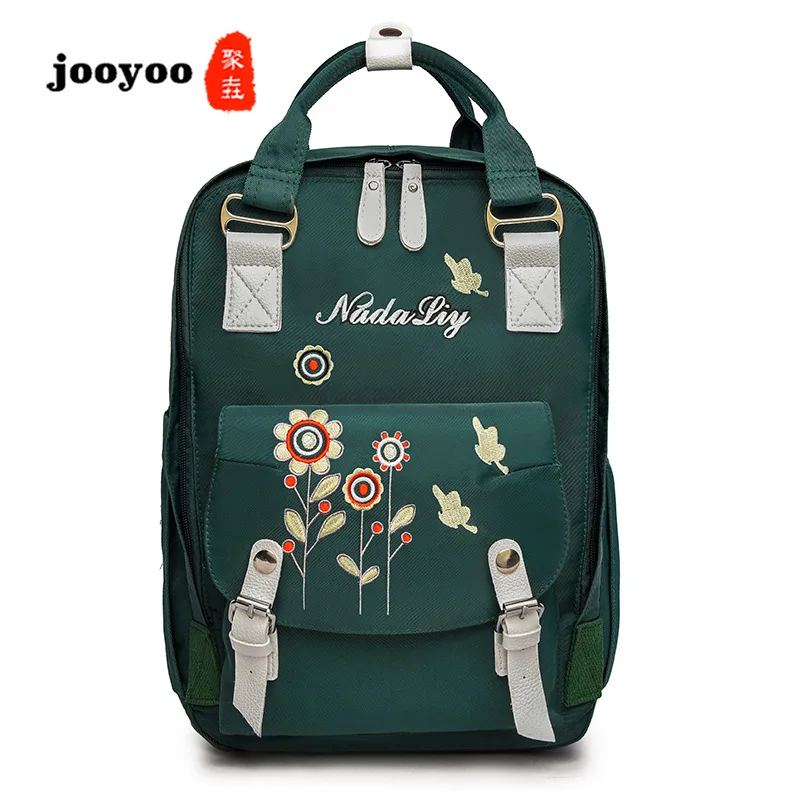 

Mommy Bag Multi-function Large Capacity Mother-to-child Backpack Mother-to-child Light Embroidered Travel Bag jooyoo