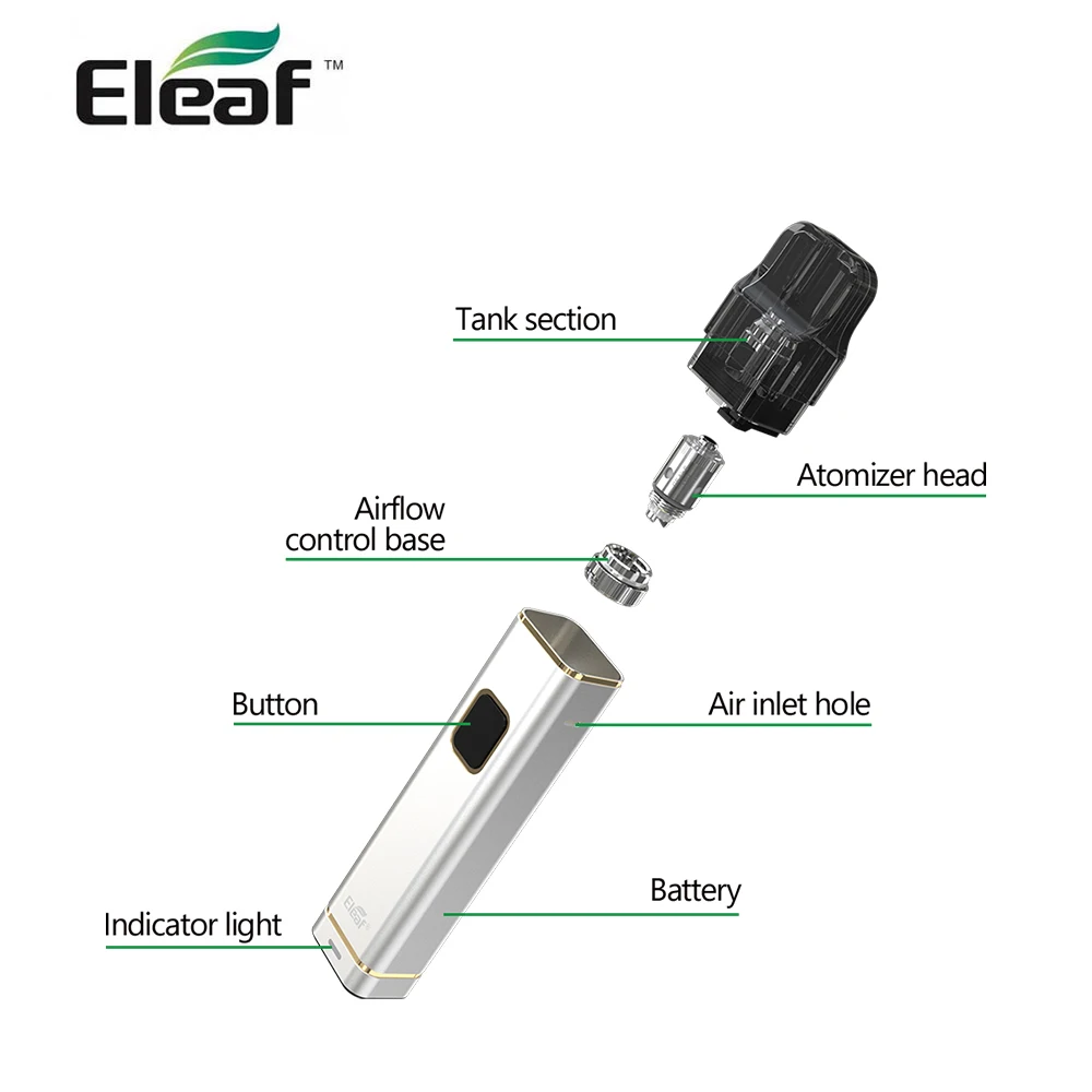 Оригинальный набор Eleaf iTap с емкостью 2 мл встроенный аккумулятор 800 мАч GS Air S 1. 6