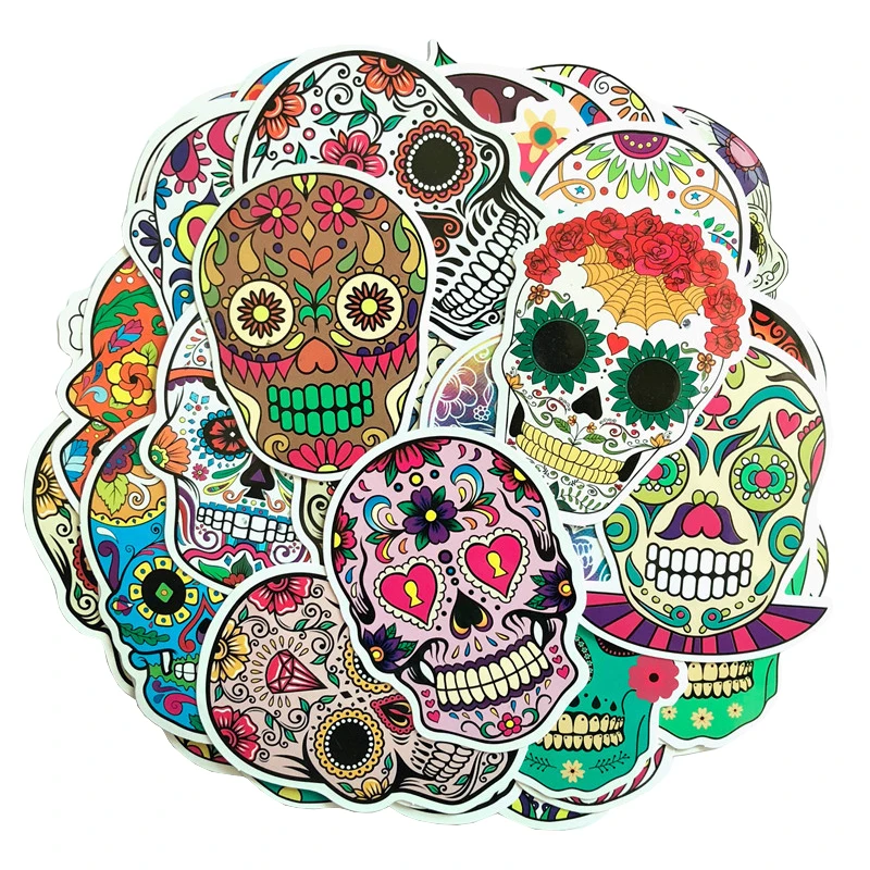 

Baby Kids Stickers Head Skulls Shantou Stickers on Laptop Scrapbooking Phone Car Graffiti Sticker Luggage Bike Bicycle Guitar