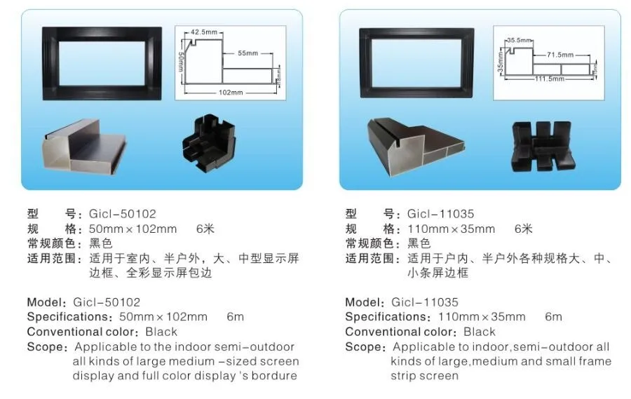 Заводская цена 1 м/катушка 6 шт./лот gicl 2590f3 9025 экструдированного алюминия профили LED Рамки черный Рамки СВЕТОДИОДНЫЙ дисплей знак Рамки