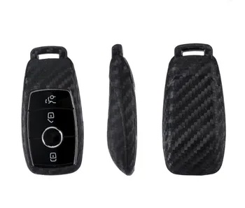 

Gift Carbon Fiber Key Case Cover Holder Chain For Mercedes Benz W213 E Class E43 E200 E300 E200L E300L E320L 2017 2018 Wallet