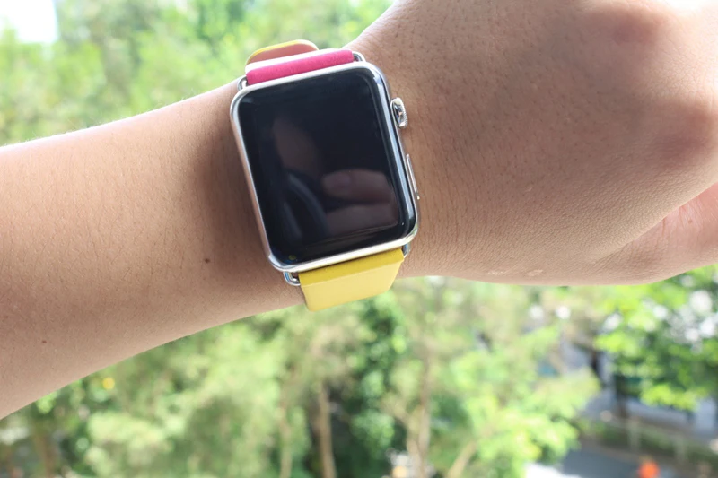 URVOI band для apple watch series 5 4 3 21 кожаный ремешок с пряжкой из нержавеющей стали iwatch
