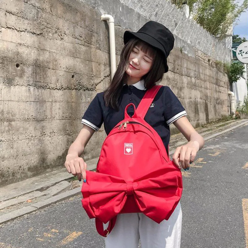 Harajuku Kawaii Bow Oxford Women Backpack Casual Schoolbags for Girls Designer Travel Backpack Cute Bookbags Mochila Feminina