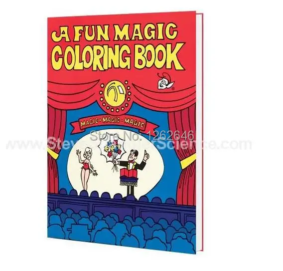 Download A Fun Magic Coloring Book (Medium) (20.5*13.5*0.7cm), beginner tricks,Magic Props,stage,fire ...
