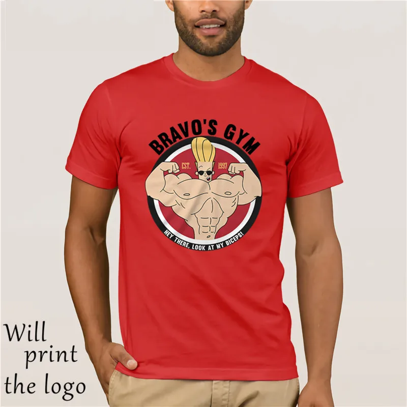 Johnny Bravo's Gym Футболка Привет из игры Look At My бицепс Спорт с символикой мультфильмов