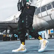 Cargo Pants Streetwear Hip hop Men Loose Joggers Sweatpants Plus size Track Pants Pocket Elastic Waist Ankle Length Trousers