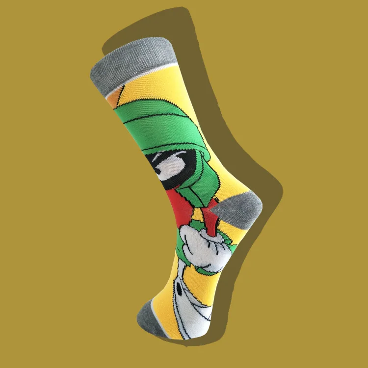 5 пар; Новинка года; модные носки унисекс с помпонами из мультфильма «Покемон»; хлопковые носки с героями мультфильмов; мужские носки kawaii с рисунком «жуки Банни»