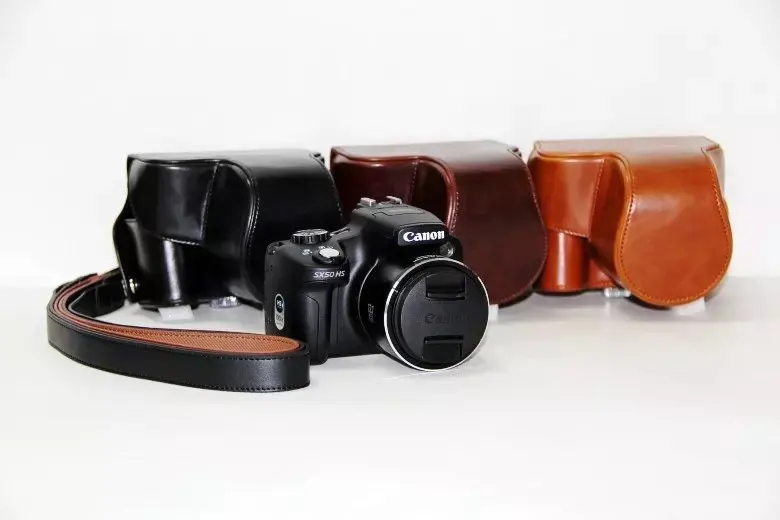 PU Leather Camera Bag Case Cover Pouch For Canon SX50 HS SX50 SX40 HS