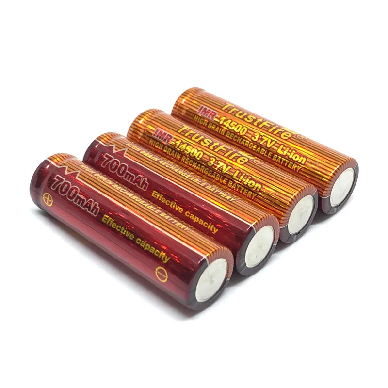 Trustfire IMR 14500 3,7 V 700mAh литиевая аккумуляторная батарея для светодиодных фонарей фонарь