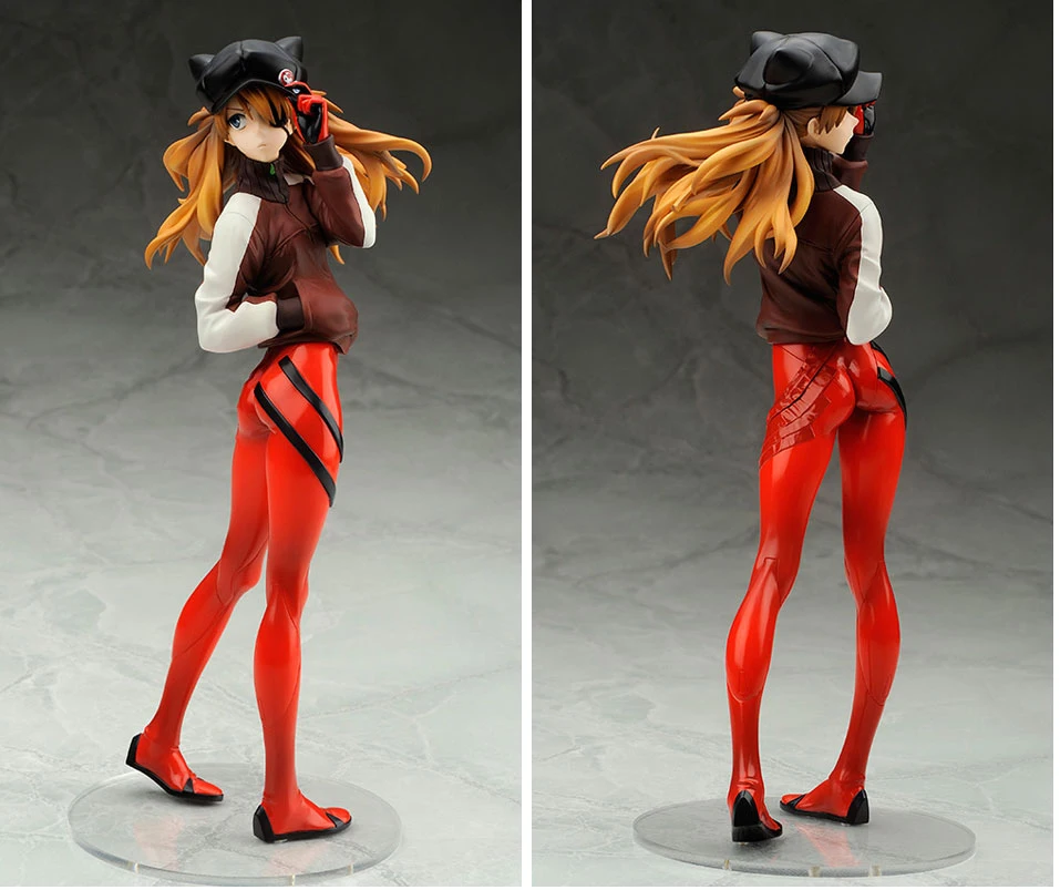 

8'' 20cm Anime EVA Neon Genesis Evangelion 3.0 Asuka Langley Shikinami Alter Red Jersey Cap PVC Figure Toys