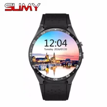Slimy KW88 3g Wifi Android 5,1 Смарт-часы 1,39 дюймов сердечный ритм SmartWatch телефон gps 2.0MP камера Поддержка sim-карты напоминание о звонке