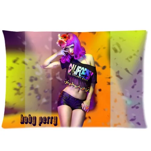 2015 Katy Perry Printing Pillowcases Two Side Cover zippered Pillow Case 20&quotX30&quotinch High Quality |