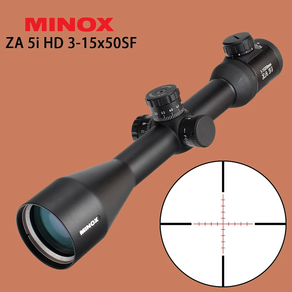 MINOX ZA 5i HD 3-15x50 SF тактический оптический прицел из красного стекла с гравировкой, боковой прицел параллакса для охоты и стрельбы