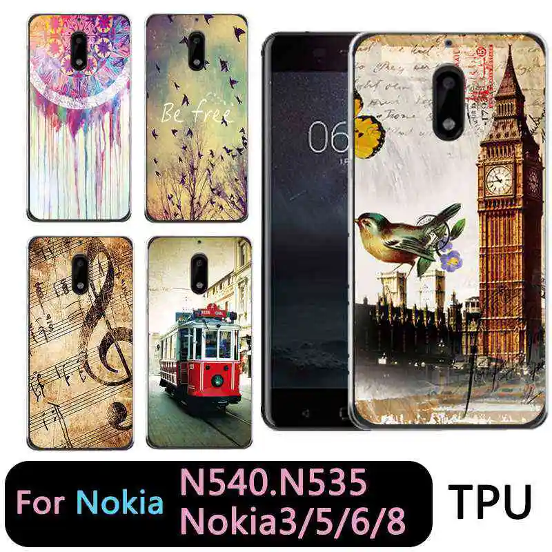 Qmswei Мягкий ТПУ чехол для телефона nokia3 nokia5 nokia6 nokia8 N540 N535 прозрачный защитный с
