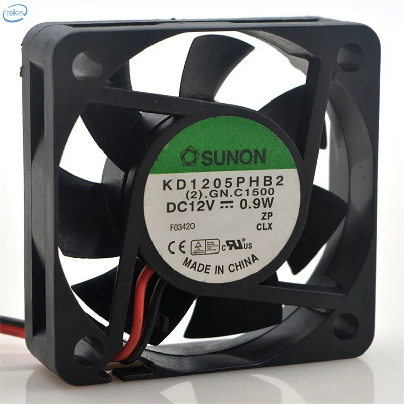 

Original KD1205PHB2 Computer Double Ball Blower Cooling Fan DC 12V 0.9W 0.075A 5015 50*50*15mm 5700RPM 2 Wires