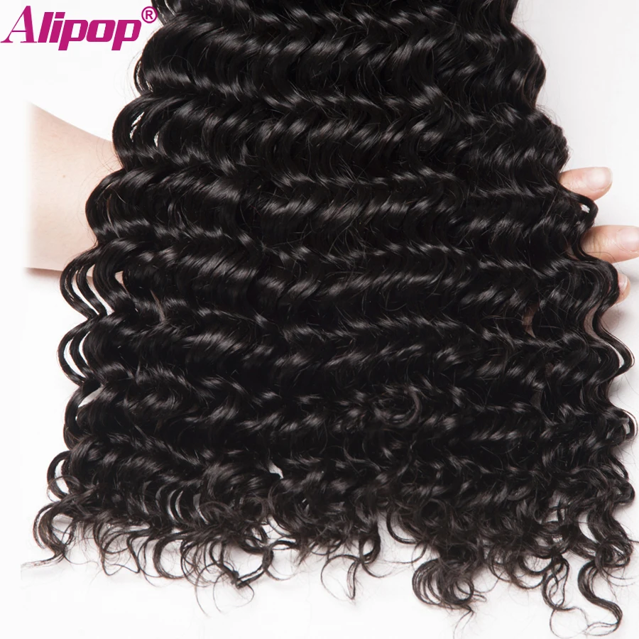 ALIPOP Malaysian Deep Wave 360 lace Frontal closure With Bundles Remy Human Hair Bundles With Closure Pre Plucked with baby Hair (4)
