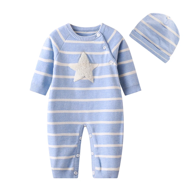 New baby Winter Romper with Hat Newborn Infant Baby Knit Romper Striped Baby Winter Clothes Baby ... by www.aliexpress.com New baby Winter Romper with Hat Newborn Infant Baby Knit Romper Striped Baby Winter Clothes Baby ...