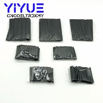 

127pcs/lot 2:1 Polyolefin Heat Shrink Tubing Tube Sleeving Wire Electrical Insulation Cable Kit 8 Sizes 2-13mm Black