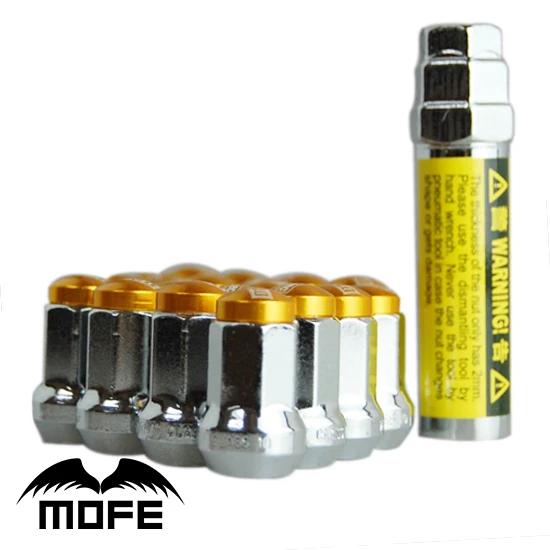 Car parts MMGZ 20 PCS D1 Spec P1.5 Racing Wheel Nut Length: 50mm Black Are Color : Black