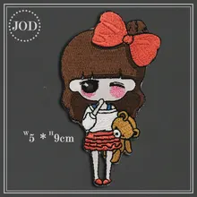 Embroidery Bowknot Girl Clothes Patch Applique Iron on Patches for Clothing Applications Sew on Badges Fabric Stickers JOD flower lace embroidery iron on stickers applique clothes patch embroidered patches for clothing rose badges fabric