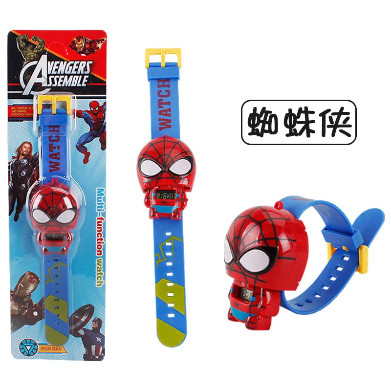 Мстители Marvel Супергерои фигурки Детские электронные часы Капитан Америка Железный человек Халк фигурки игрушки для детей - Цвет: ZWX038